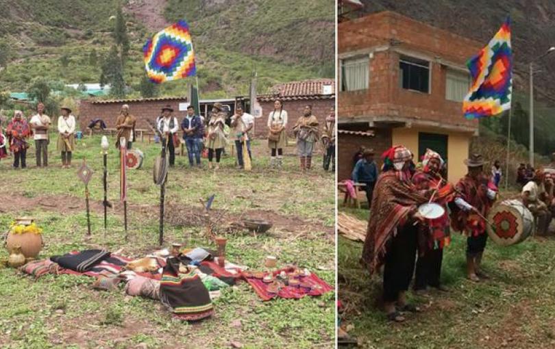 Comuneros de Cusco piden respetar bandera wiphala tras estallido social en Bolivia Comuneros de Cusco piden respetar bandera wiphala tras estallido social en Bolivia