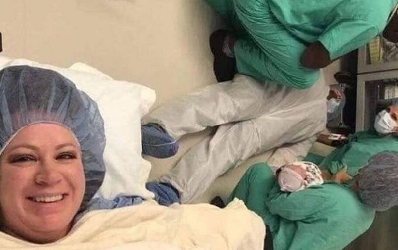 Se toma selfie con su esposo desmayado tras dar a luz y se vuelve viral Esposo se desmaya cuando su mujer da a luz